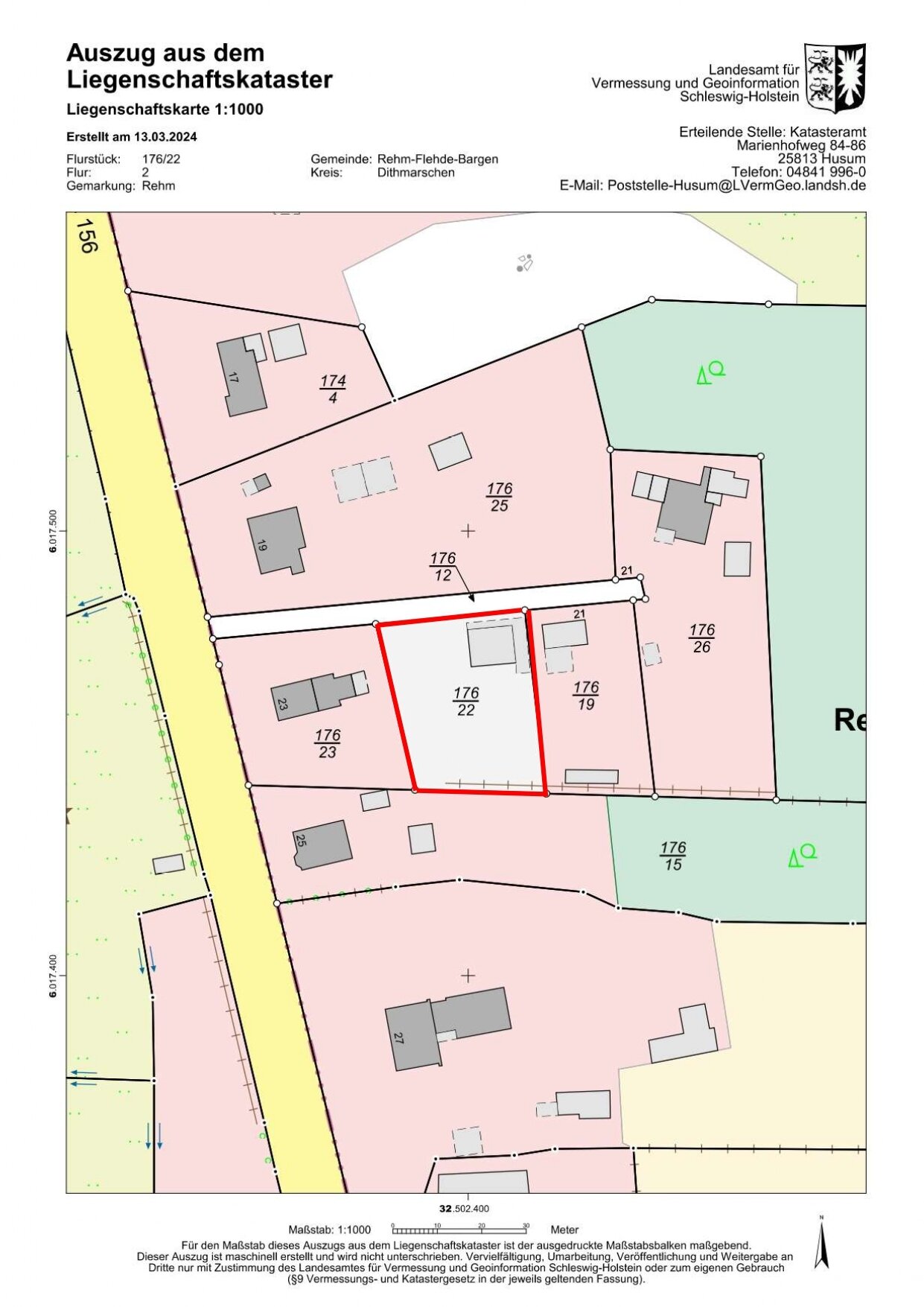 Grundstück zum Kauf 65.000 € 1.249 m²<br/>Grundstück Rehm-Flehde-Bargen 25776