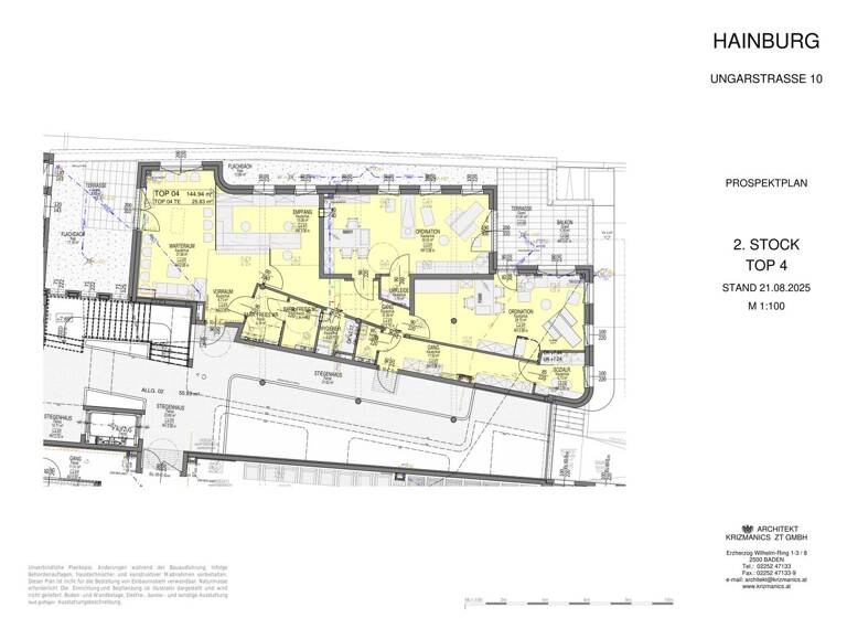 Büro zur Miete - Erstbezug 10,88 € 2 Zimmer 144,9 m² Bürofläche Hainburg an der Donau 2410