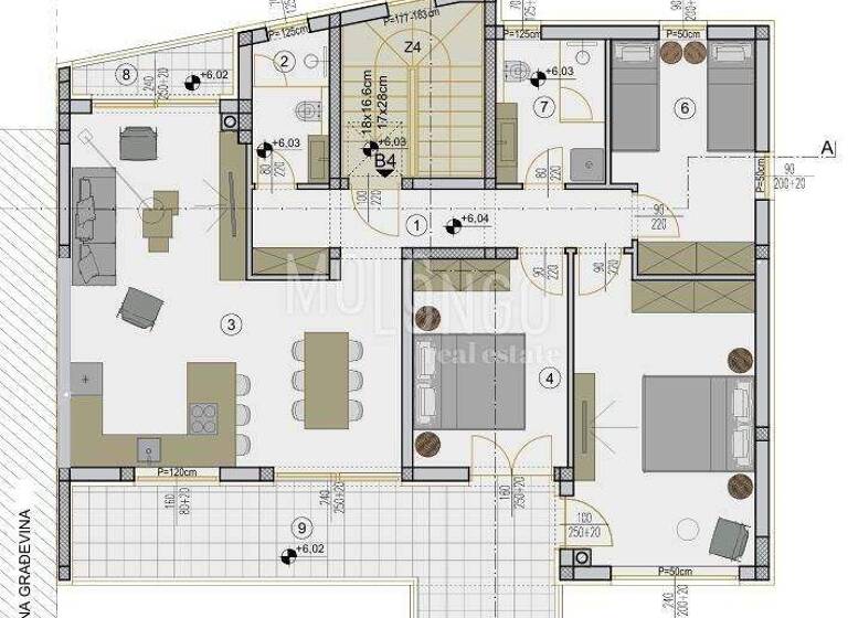 Wohnung zum Kauf 325.080 € 3 Zimmer 108 m² 2. Geschoss Veli vrh, Pula Veli Vrh - Industrijska zona