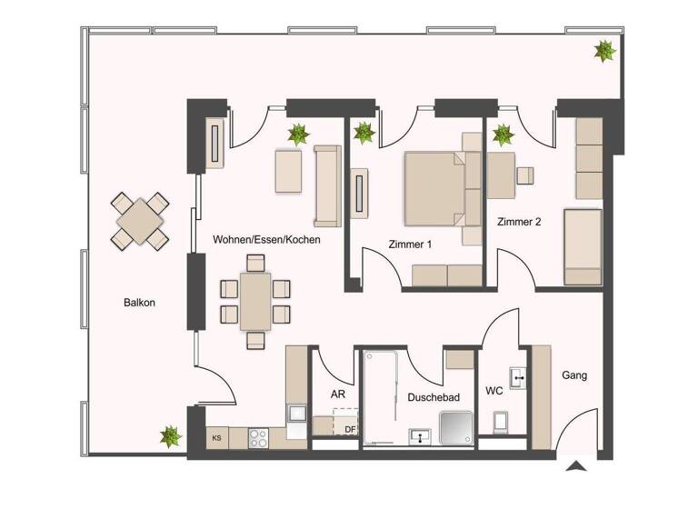 Wohnung zur Miete 1.220 € 3 Zimmer 73,2 m² 2. Geschoss Seeboden am Millstätter See 9871
