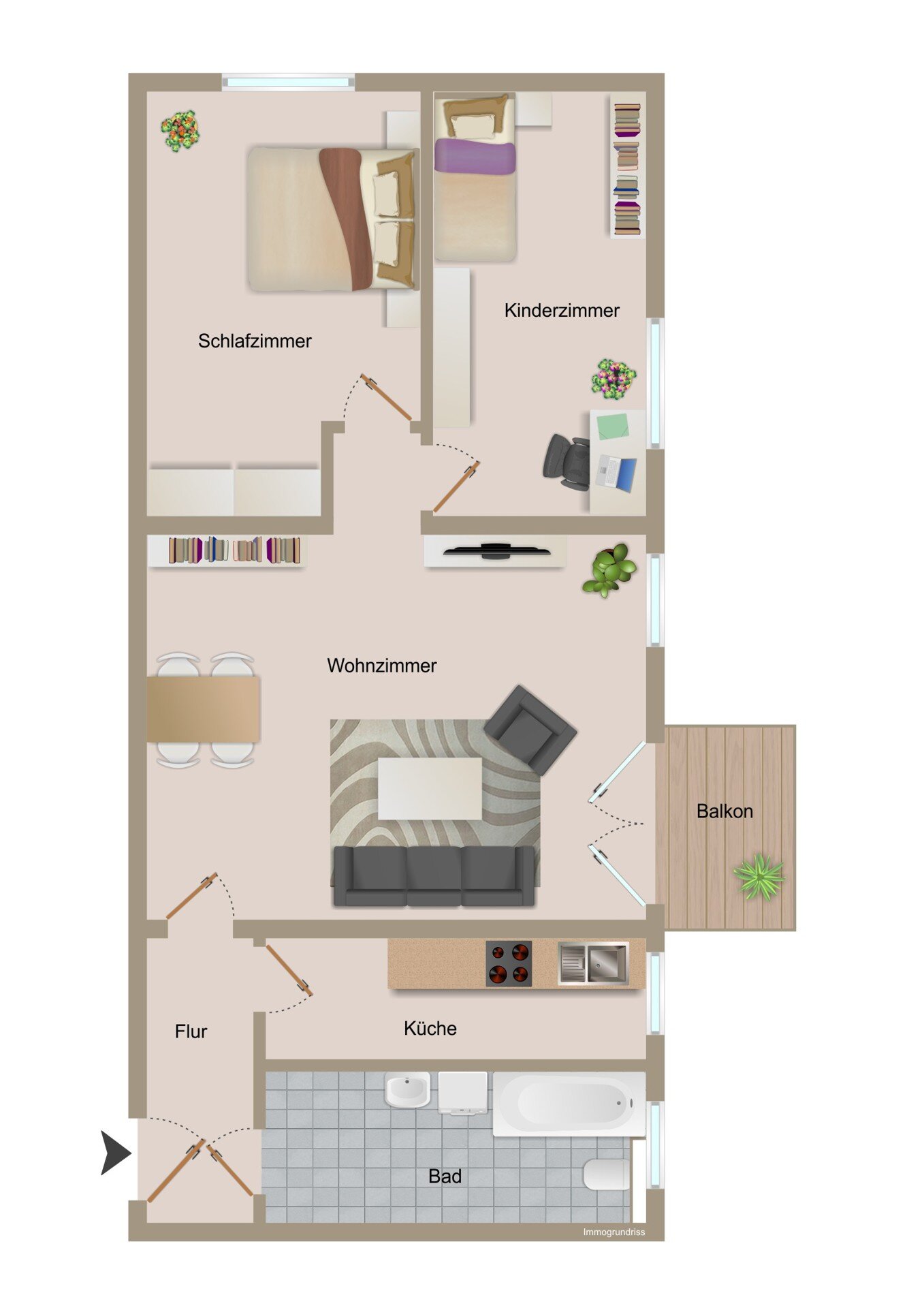 Wohnung zur Miete 463 € 3 Zimmer 71,2 m²<br/>Wohnfläche 1.<br/>Geschoss Lauenhainer Straße 59 Mittweida Mittweida 09648