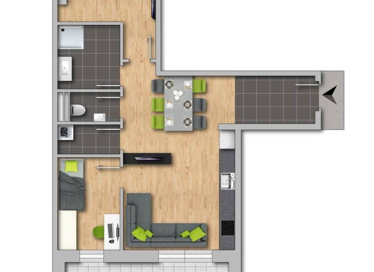 Wohnung zum Kauf 507.695 € 3 Zimmer 66,9 m² St. Jakob in Haus 6392