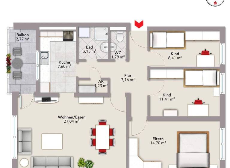 Wohnung zum Kauf 289.000 € 4 Zimmer 85 m² 2. Geschoss Traunreut 83301