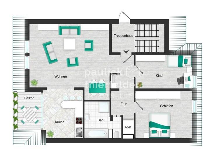 Wohnung zum Kauf 184.500 € 3 Zimmer 83,3 m² 2. Geschoss Holzhausen Leipzig 04288