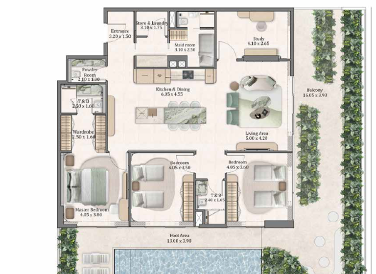 Wohnung zum Kauf provisionsfrei 1.120.061 € 5 Zimmer 264 m² Dubai