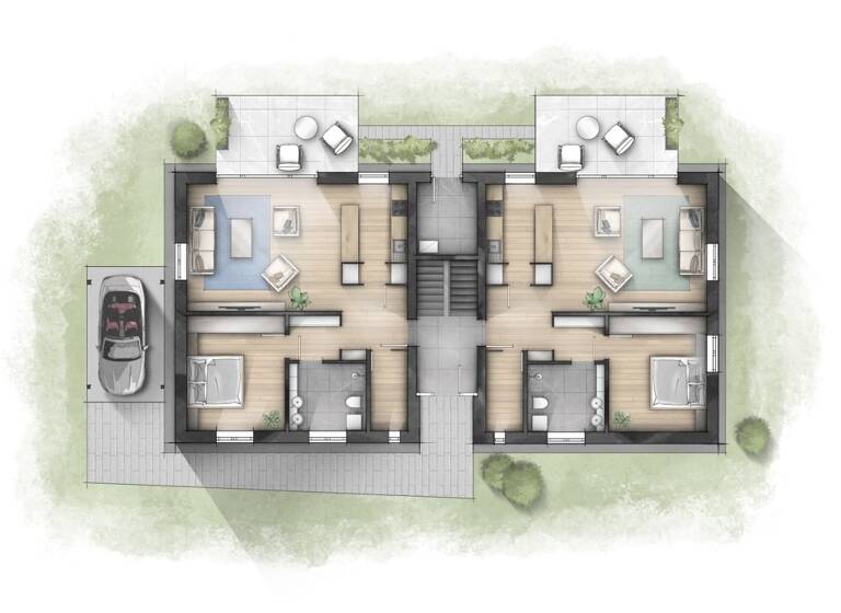 Wohnung zum Kauf - Neubau 361.000 € 2 Zimmer 79,4 m² EG Worpswede 27726