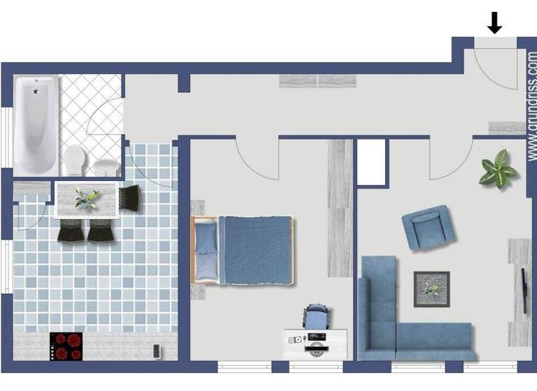 Wohnung zum Kauf provisionsfrei 163.200 € 2 Zimmer 66,4 m² 3. Geschoss Rubensstraße 53 Schöneberg Berlin 12157