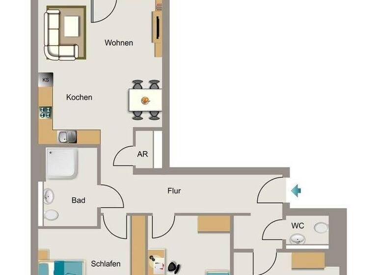 Wohnung zur Miete - Erstbezug 1.363 € 4 Zimmer 93,9 m² 1. Geschoss Melli-Beese-Straße 5 Barbaraviertel Neuss 41460