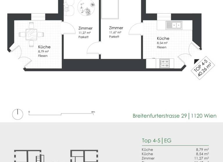 Wohnung zum Kauf 149.000 € 2 Zimmer 40,3 m² EG Breitenfurter Straße 29 Wien 1120