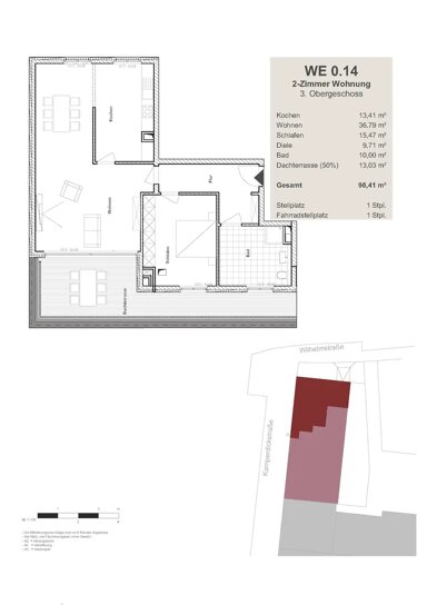 Wohnung zur Miete 700 € 2 Zimmer 98 m² frei ab sofort Kamperdickstraße Stadtkern Kamp-Lintfort 47475