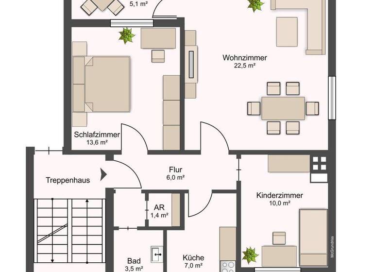 Wohnung zum Kauf 209.000 € 3 Zimmer 66,6 m² 3. Geschoss Gartenstadt Süd Bremen 28201