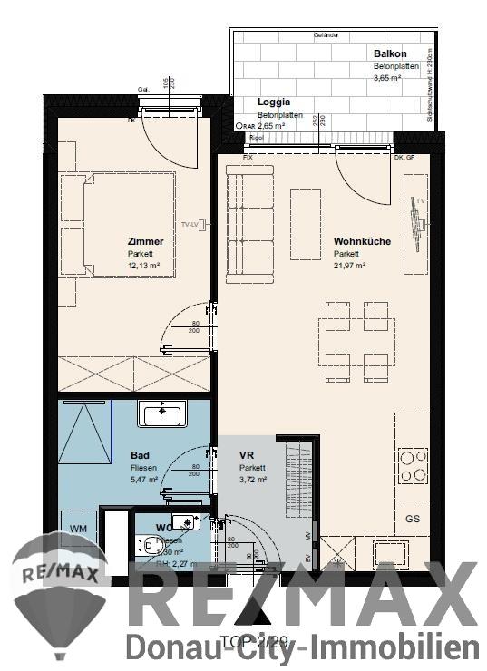 Wohnung zum Kauf 295.000 € 2 Zimmer 45 m²<br/>Wohnfläche 3.<br/>Geschoss Tulln an der Donau 3430