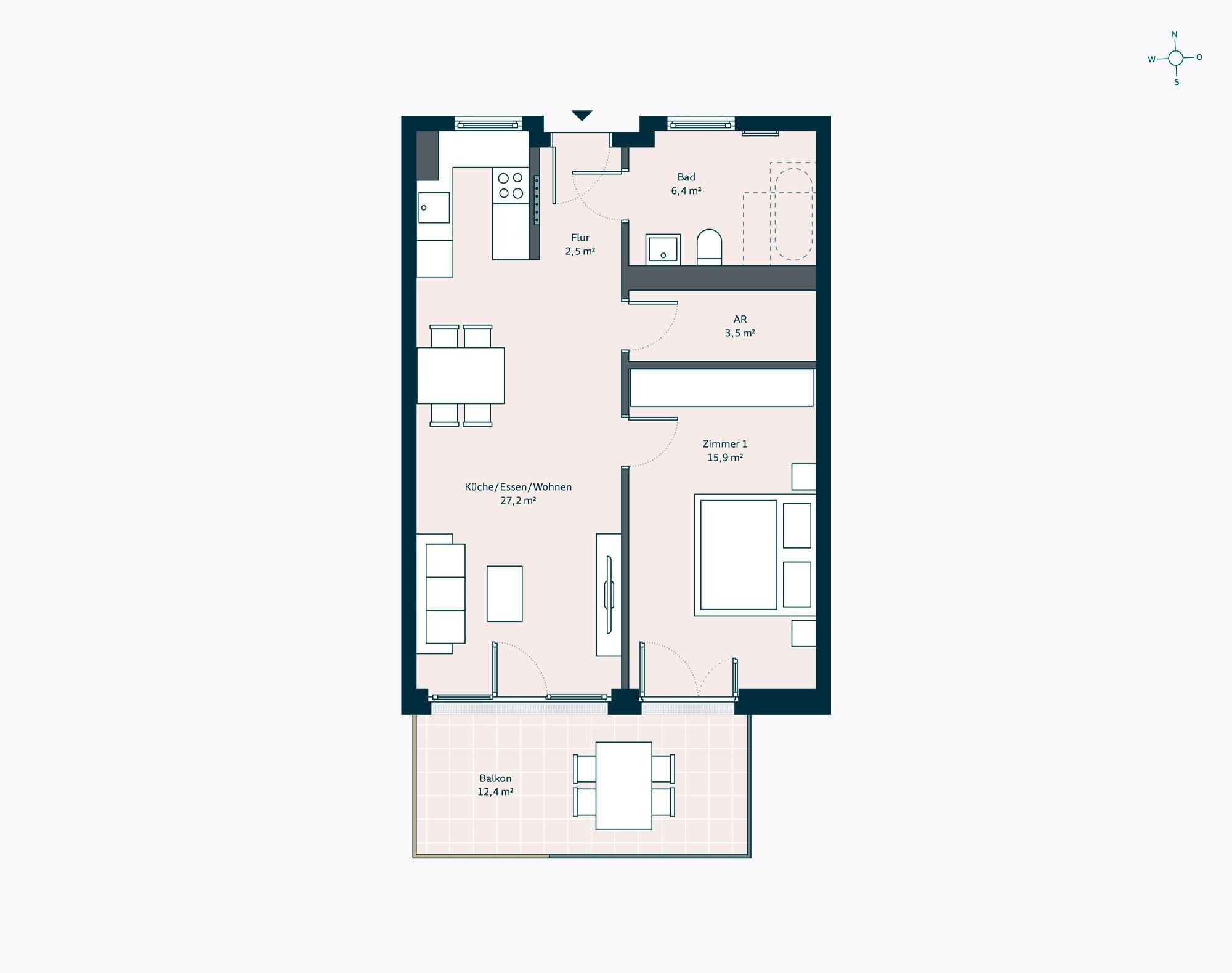 Wohnung zum Kauf provisionsfrei als Kapitalanlage geeignet 321.000 € 2 Zimmer 61,7 m²<br/>Wohnfläche Bachwiesen 9a Zirndorf Zirndorf 90513