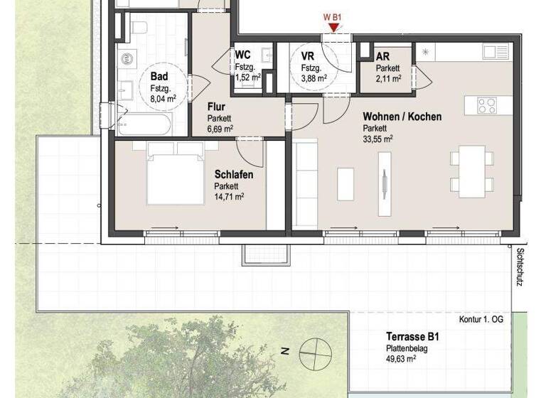 Wohnung zum Kauf provisionsfrei 1.472.148 € 85,6 m² Aigen I Salzburg - Aigen 5026