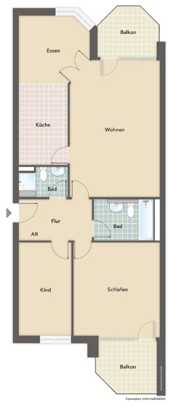 Wohnung zum Kauf 350.000 € 3,5 Zimmer 89 m²<br/>Wohnfläche Zündorf Köln 51143