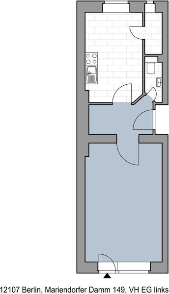 Laden zur Miete provisionsfrei 886 € 1,5 Zimmer 44,3 m²<br/>Verkaufsfläche Mariendorfer Damm 149 Mariendorf Berlin 12107