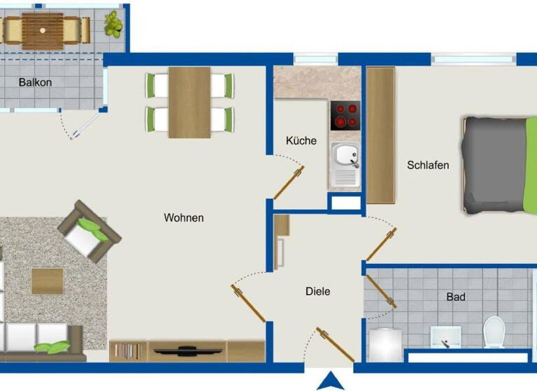 Wohnung zur Miete 990 € 2 Zimmer 54 m²<br/>Wohnfläche 1.<br/>Geschoss 01.07.2025<br/>Verfügbarkeit Rosensteinstr. 31 Bad Cannstatt Stuttgart 70191