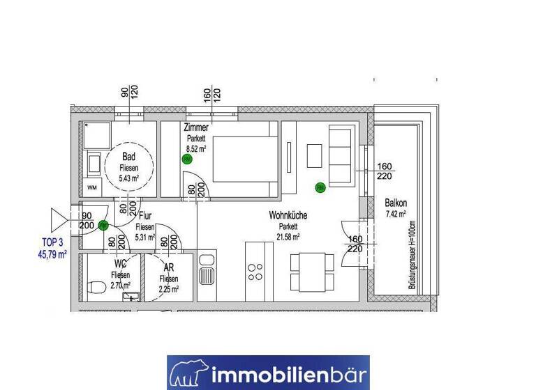Wohnung zum Kauf - Erstbezug 260.000 € 4 Zimmer 92 m² 1. Geschoss Sierning 4523