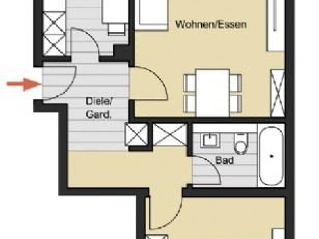Wohnung zum Kauf provisionsfrei 399.000 € 2 Zimmer 58,7 m² 3. Geschoss Pantaleonswall 33 Altstadt-Süd Köln 50676