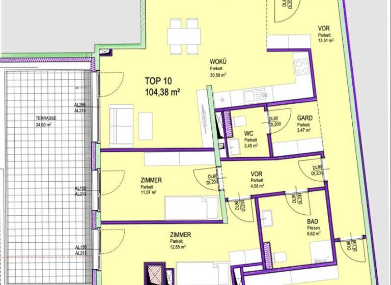 WG-Zimmer zum Kauf - Erstbezug 539.000 € 4 Zimmer 93,9 m² 2. Geschoss Kirchenplatz Groß-Enzersdorf 2301