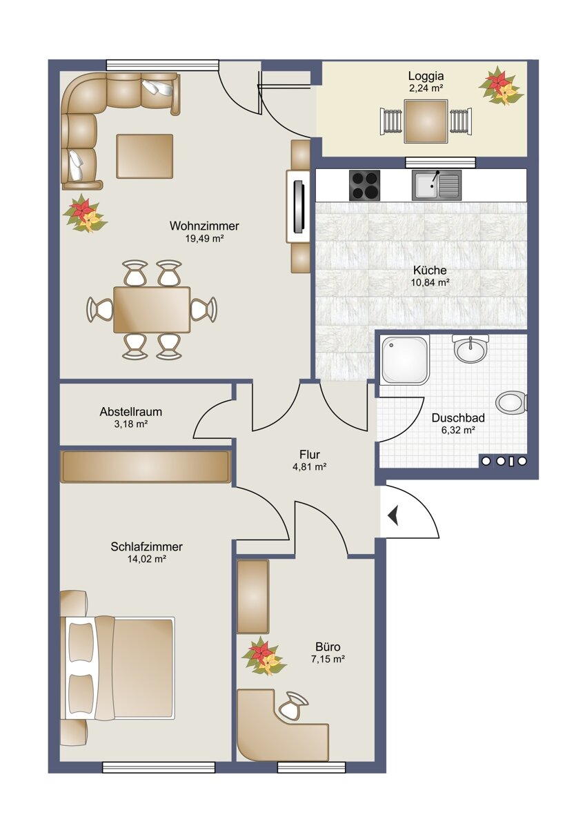 Wohnung zum Kauf 165.000 € 2,5 Zimmer 68,1 m²<br/>Wohnfläche 3.<br/>Geschoss Düneberg - Nord, Bez. 1 Geesthacht 21502