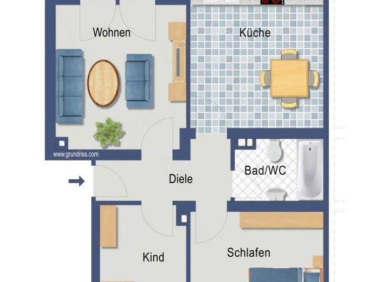 Wohnung zum Kauf provisionsfrei 227.000 € 3 Zimmer 63 m² EG Manteuffelstraße 20 Kalk Köln 51103
