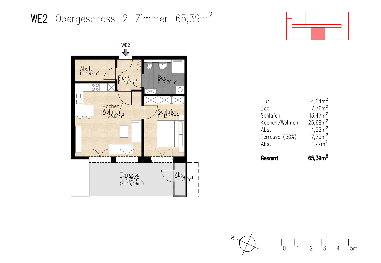 Penthouse zum Kauf provisionsfrei 245.750 € 2 Zimmer 65,4 m²<br/>Wohnfläche 1.<br/>Geschoss Bremer Straße 27 Twistringen Twistringen 27239