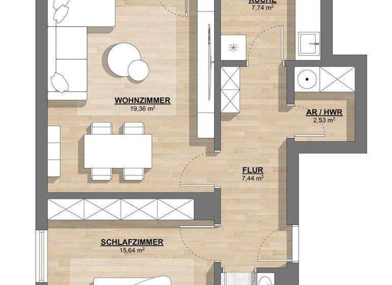Wohnung zum Kauf provisionsfrei 249.800 € 2 Zimmer 59 m² 4. Geschoss Erlanger Straße 47 Nordstadt Fürth 90763