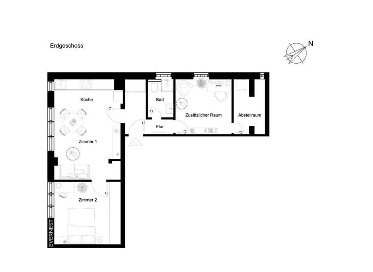 Wohnung zum Kauf 199.000 € 2 Zimmer 63,5 m² Walldorf Mörfelden-Walldorf 64546