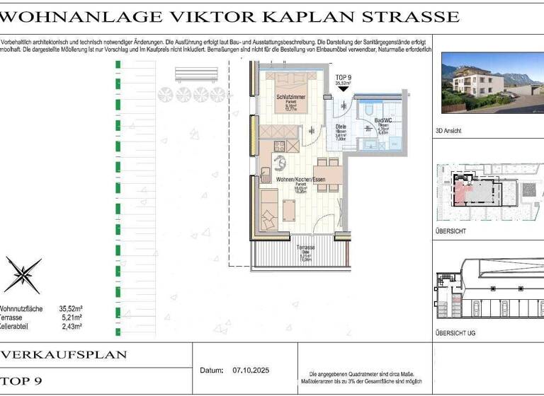 Wohnung zum Kauf 265.000 € 2 Zimmer 35,5 m² 2. Geschoss Kirchbichl 6322