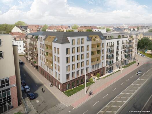 Wohnung zur Miete - Erstbezug 1.150 € 3 Zimmer 77,9 m² 3. Geschoss frei ab sofort Columbusstraße Löbtau-Nord Ortsamtsbereich Cotta 01159