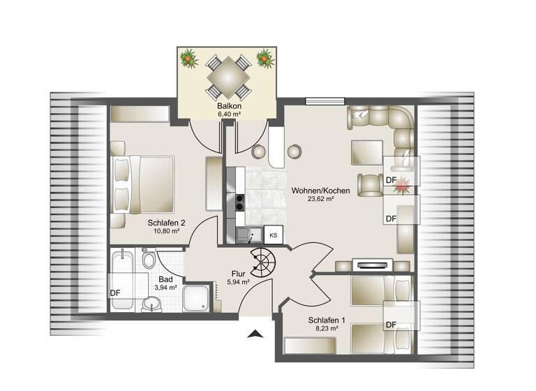 Maisonette zum Kauf als Kapitalanlage geeignet 249.500 € 4 Zimmer 65 m²<br/>Wohnfläche Zempin 17459