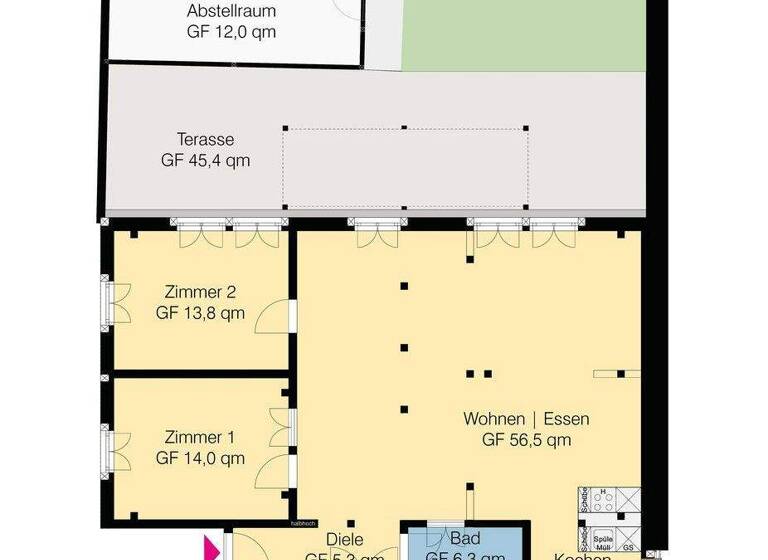 Wohnung zur Miete - Erstbezug 1.581 € 3 Zimmer 126,5 m² EG Ehmen Wolfsburg 38442