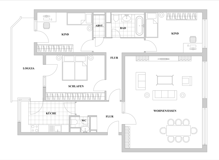 Wohnung zum Kauf 675.000 € 4 Zimmer 130 m² 4. Geschoss Unterbilk Düsseldorf 40223
