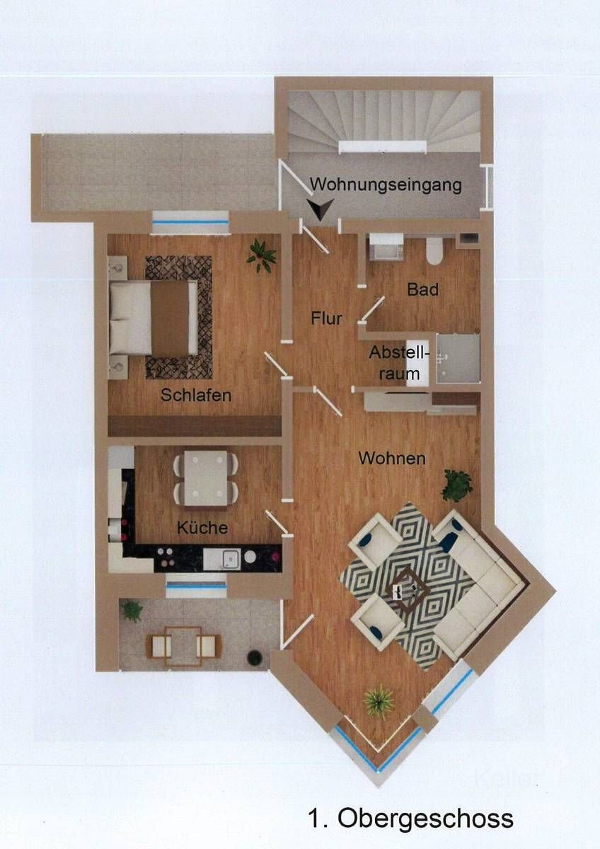 Wohnung zur Miete 550 € 2 Zimmer 62 m²<br/>Wohnfläche Holtwick Bocholt 46399