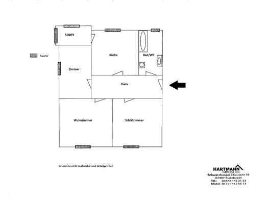Wohnung zur Miete 390 € 3 Zimmer 54,2 m² 1. Geschoss Schaalaer Chaussee 1 West Rudolstadt 07407