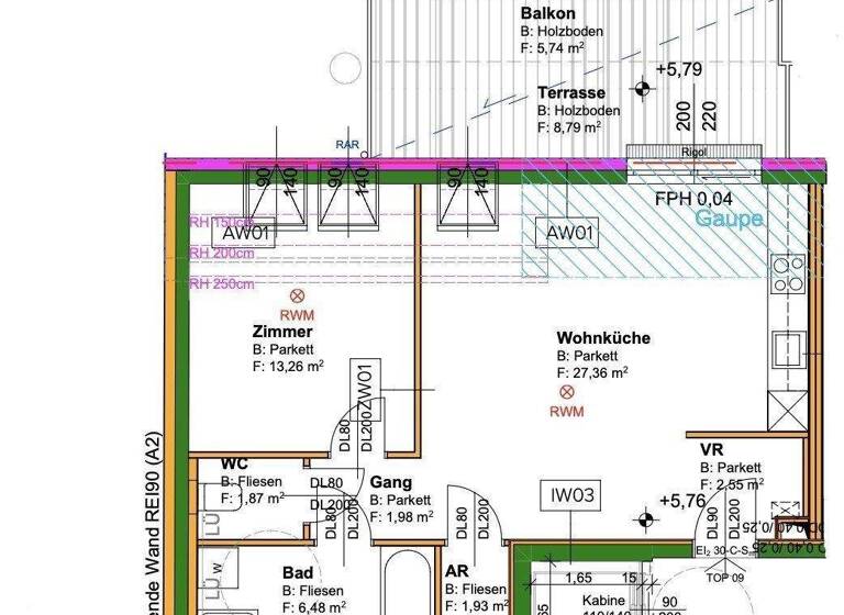 Terrassenwohnung zur Miete 700 € 2 Zimmer 2. Geschoss frei ab 01.03.2026 Wien 1220