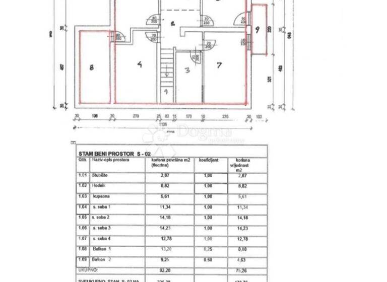 Wohnung zum Kauf 239.000 € 5 Zimmer 170 m² 1. Geschoss Zabok