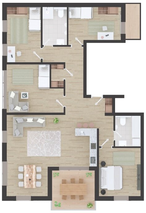 Wohnung zum Kauf provisionsfrei 664.000 € 5 Zimmer 132,8 m²<br/>Wohnfläche 3.<br/>Geschoss Gohlis - Süd Leipzig 04155