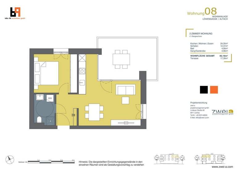 Wohnung zum Kauf - Erstbezug 351.000 € 2 Zimmer 46,2 m² 2. Geschoss Löwengasse Altach 6844