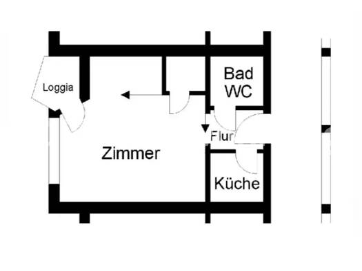 Studio zur Miete Tauschwohnung 299 € 1 Zimmer 20 m² 1. Geschoss Lehe Bremen 28359