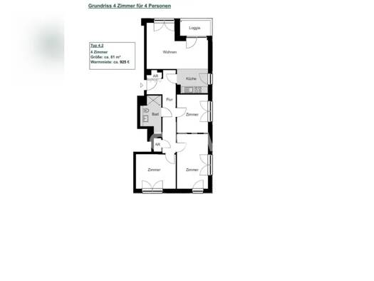 Wohnung zur Miete Tauschwohnung 680 € 4 Zimmer 81 m² Alsterdorf Hamburg 22297