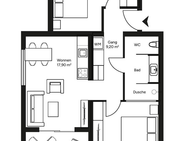 WG-Zimmer zum Kauf - Erstbezug provisionsfrei 199.900 € 3 Zimmer 59 m² Lutzmannsburg 7361