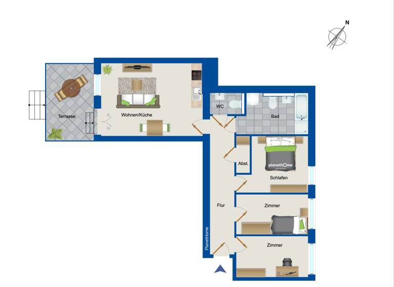 Wohnung zum Kauf 335.000 € 4 Zimmer 94,7 m²<br/>Wohnfläche EG<br/>Geschoss Werder (Havel) Werder 14542