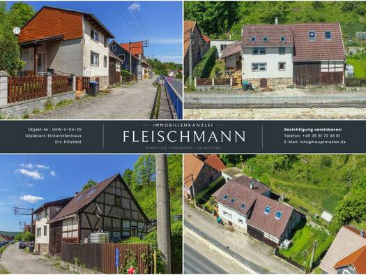 Einfamilienhaus zum Kauf 36.000 € 4 Zimmer 100 m² 631 m² Grundstück Dillstädt 98530