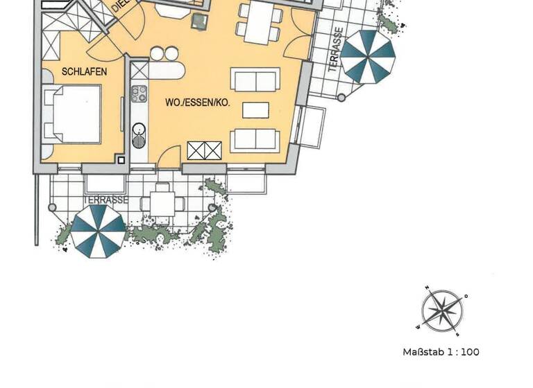 Terrassenwohnung zum Kauf provisionsfrei 578.000 € 3 Zimmer 74,6 m²<br/>Wohnfläche EG<br/>Geschoss ab sofort<br/>Verfügbarkeit Hubertusstraße Esting Olching 82140
