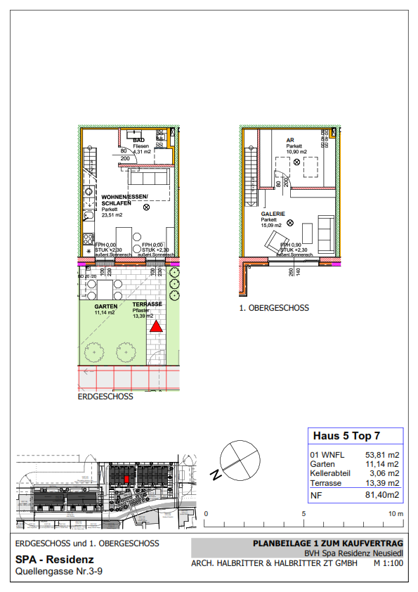 Wohnung zum Kauf 365.300 € 2 Zimmer 53,8 m²<br/>Wohnfläche Neusiedl am See 7100