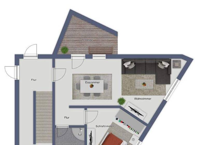 Wohnung zur Miete 648 € 2 Zimmer 54,1 m² EG Monheim 86653