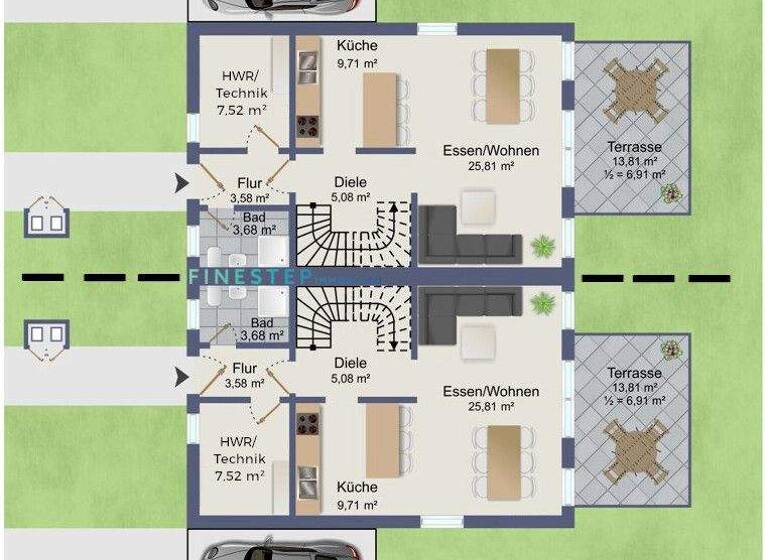 Doppelhaushälfte zum Kauf provisionsfrei 798.014 € 4 Zimmer 110 m² 227,5 m² Grundstück Feldmoching-Hasenbergl München / Feldmoching / Karlsfeld 80995