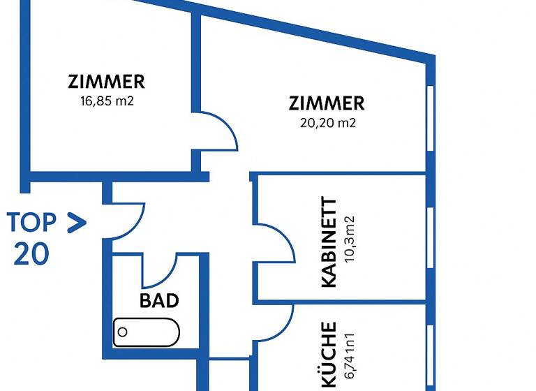 Wohnung zur Miete 1.499 € 3 Zimmer 69,9 m² Wien 1060